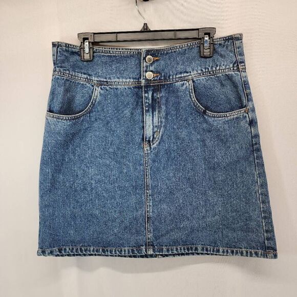 Bill Blass Size 12 Vintage Denim Blue Jean Skirt P11 - Picture 1 of 6